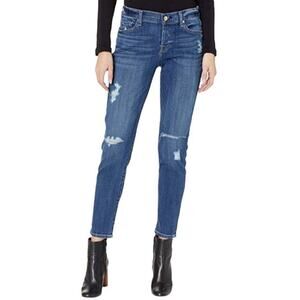 7 For All Mankind Josefina Boyfriend Button-Fly Jean Straight Distressed 25